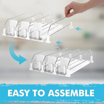Automatic Soda Can Organizer for Refrigerator Can Dispenser for Beer Soda Seltzer Drink Pop Can Holder Self-Pushing Drink Organizer for Fridge Storage 12 cans of 11.15oz 12oz 16oz 16.9oz