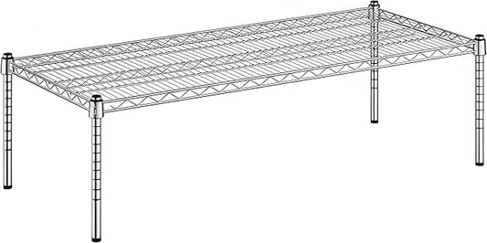 21" x 48" x 14" Chrome Wire Storage Shelf, Dunnage Rack, Commercial 1 Tier Small Shelf