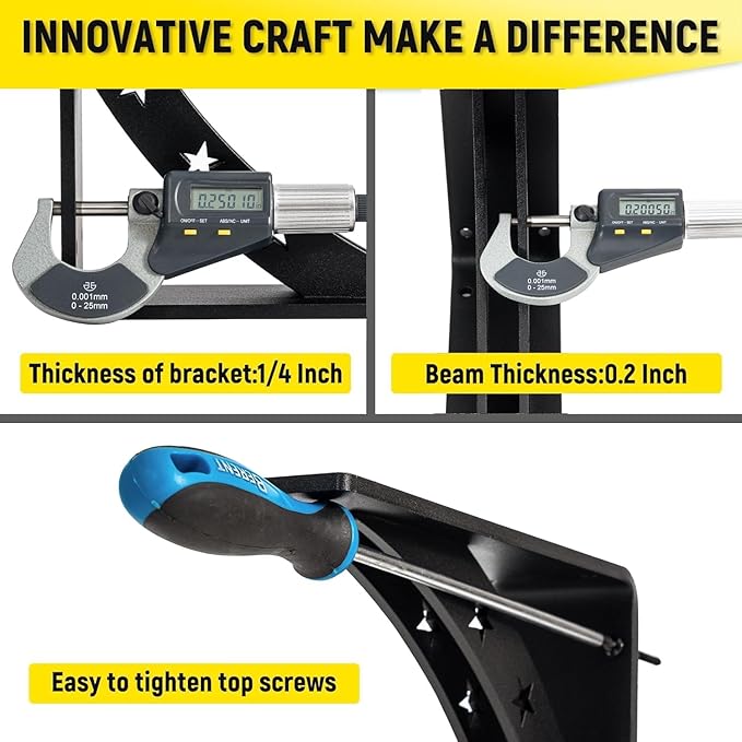 9 inch x 8 inch Heavy Duty Shelf Brackets，max Load 900 LBS,Premium Alloy Metal Mantel Brackets , (Set of 2) Countertop Support Brackets (Black-Metallic Silver)