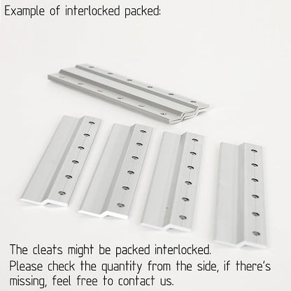 French Cleat Hanger 2 Inch Heavy Duty- 4 Pack - Picture, Mirror, Whiteboard, Cabniet, Shelf, Pallet or Panel Interlocking Wall Mounting Bracket - Aluminum Z Bar Clip Hanger Supports 30 lbs