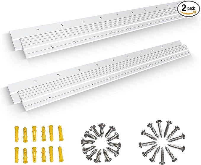 French Cleat 30 inch, 2 Pairs Heavy Duty Aluminum Z Clips/Bar Hanger Interlocking Wall Mounting Bracket Hardware Kit for Hanging Mirrors, Picture, Shelf, Headboard, Cabinet, Whiteboard, Art, Frames