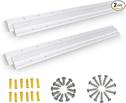 French Cleat 30 inch, 2 Pairs Heavy Duty Aluminum Z Clips/Bar Hanger Interlocking Wall Mounting Bracket Hardware Kit for Hanging Mirrors, Picture, Shelf, Headboard, Cabinet, Whiteboard, Art, Frames