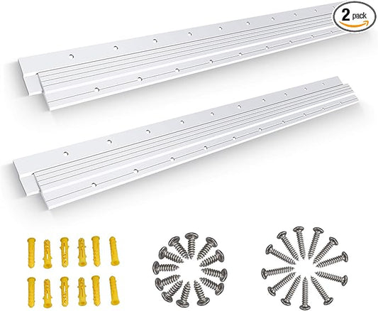 French Cleat 30 inch, 2 Pairs Heavy Duty Aluminum Z Clips/Bar Hanger Interlocking Wall Mounting Bracket Hardware Kit for Hanging Mirrors, Picture, Shelf, Headboard, Cabinet, Whiteboard, Art, Frames