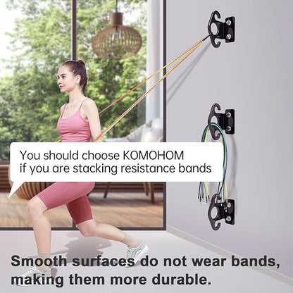 Resistance Band Wall Anchors, Wall Mounted Modular Hooking Platform, Workout Wall Mount Anchor, Training Anchor Mounted Hook Exercise Station for Home Gym Workouts,Yoga,Fitness,Strength Training