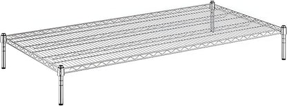 30" x 60" x 8" Chrome Wire Storage Shelf, Dunnage Rack, Commercial 1 Tier Small Shelf