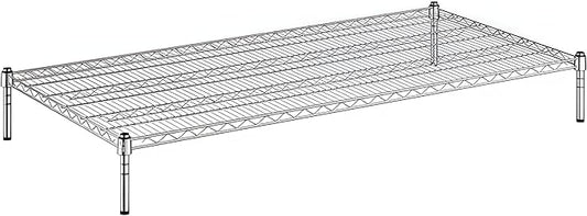 30" x 60" x 8" Chrome Wire Storage Shelf, Dunnage Rack, Commercial 1 Tier Small Shelf