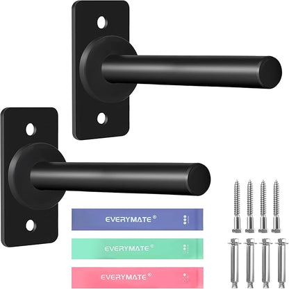 EVERYMATE Weight Plate Rack, Wall Mount Weight Plate Holder for Bumper Plates, Max Weight Capacity 330 lb, Home Gym Organizer
