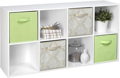 ClosetMaid Cubeicals 8 Cube Storage Shelf Organizer Bookshelf, Stackable, Vertical or Horizontal, Easy Assembly, Wood, White Finish