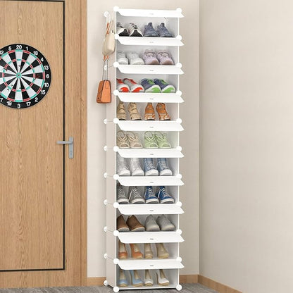 HOMIDEC Shoe Storage, 10-Tier Shoe Rack Organizer for Closet 20 Pair Narrow Shoes Shelf Cabinet for Entryway, Bedroom and Hallway