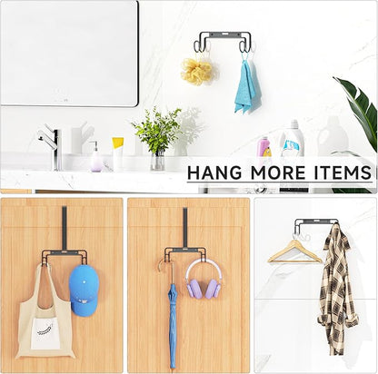 Ironing Board Holder Wall Mount/Over The Door Ironing Board Hanger, Laundry Rooms Metal Iron Board Holder Wall Mount for Y or T Leg (Black)