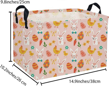 Rectangle Easter Baskets Kids Baskets Cute Storage Bin Organizer Box for Room Decor Gift Basket