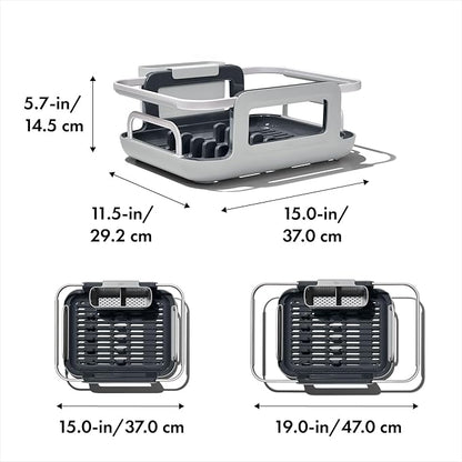OXO Good Grips Extendable Over-The-Sink Aluminum Drying Dish Rack