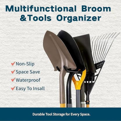 2 Pack Wall Mount Hook Tool Organizer,Garage Tool Organizer Wall Mount,Iron Shelf Accessory compatible with Suncast Sheds,with EZ Bolt Assembly