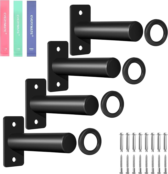 EVERYMATE Weight Plate Rack, Wall Mount Weight Plate Holder for Bumper Plates, Max Weight Capacity 330 lb, Home Gym Organizer