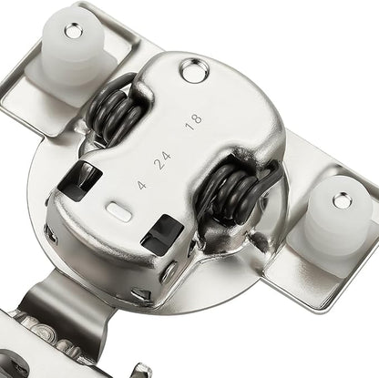 30 Pack 15 Pairs 5/8 Inch Overlay Soft Close Hinges for Kitchen Cabinet - Satin Nickel Hidden Stainless Steel Concealed Self Closing