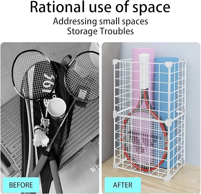 Yoga Mat Storage Racks, Home Gym Storage Rack Yoga Mat Holder,for Foam Roller,Yoga Strap,Thick Yoga Mats and Resistance Bands, Workout Equipment Corner Storage Organizer, 12.6"L*8.7"W*24.4"H