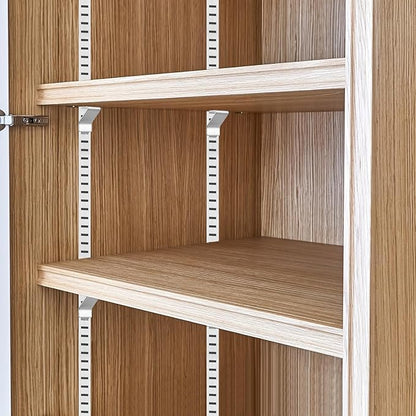 20 Pcs Heavy Duty Metal Shelving Brackets Clips Cabinet Shelf Clips Adjustable Pilaster Shelf Clip Adjustable Supports Clip for Kitchen Cabinet Bookcase Metal and Wood Shelving