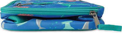 PackIt Freezable Classic Lunch Box, Sea Shark, Built with EcoFreeze® Technology, Collapsible, Reusable, Zip Closure With Zip Front Pocket and Buckle Handle, Designed for Fresh Lunch On the Go