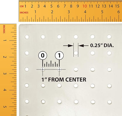 Azar Displays 900940-WHT The DIY Multi-Purpose 10-Piece Pegboard Wall Organizer Kit with One Panel and Accessory Assortment: Hooks, Bins, Headband Holder, Cylinder and Cups. Peg Wall Storage System