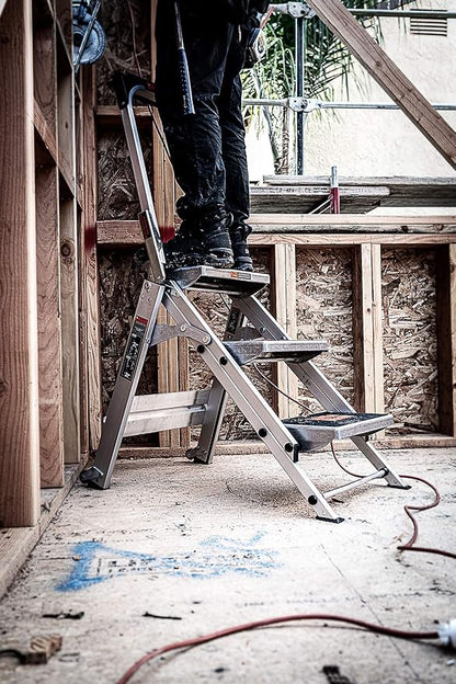 Little Giant Ladders, Safety Step, 3-Step, 3 Foot, Step Stool, Aluminum, Type 1A, 300 lbs Weight Rating, (10310BA)