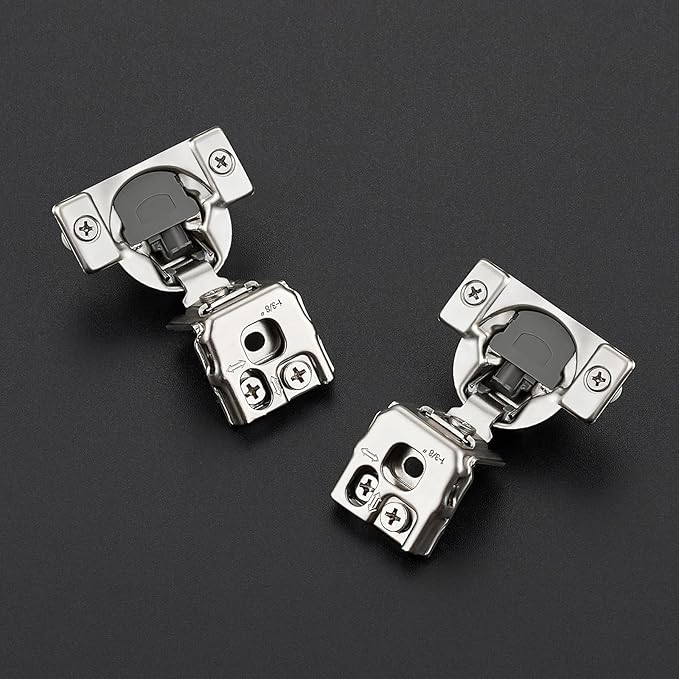 Ravinte 10 Pack 5 Pairs 1-5/16 inch Overlay Soft Close Hinges for Kitchen Cabinet Hinges Satin Nickel Hidden Hinges Stainless Steel Concealed Hinge self Closing