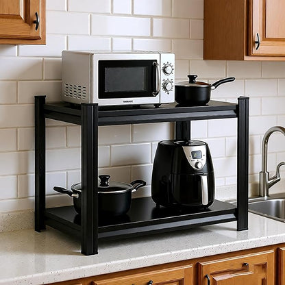 2 Tier Storage Shelves,Metal Shelving Units,Waterproof Bathroom Storage Racks,Double-Layer Adjustable Multi-Purpose Shelves,Suitable for Bathrooms,Kitchen,Garages,Warehouses,and Basements