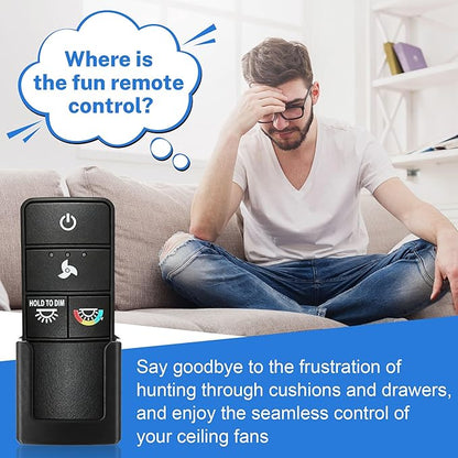 Saillong Ceiling Fan Remote Holder Wall Mount Compatible with Hampton Bay Ceiling Fan Remote Control Bracket Compatible with TX028C-S 98130 KUJCE10320/TR222A, 2AAZPHD3/HD3, 98130 KUJCE10318
