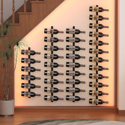 Sonyabecca Wall Wine Rack for 12 Wine Bottles?DIY Detachable Wine Storage Organizer, Wall Mount Wine Bottle Display Holder Used As One or Four, for Kitchen,Pantry,Wine Cellar,Housewarming Gift