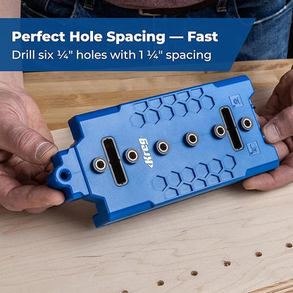 KREG KMA3232 Shelf-Pin Jig 5 mm - Drilling Guide for Shelves - Shelf Pin Drilling Jig - Steel-Enforced Drill Guide - Woodworking Tools & Accessories