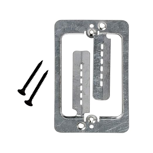 Cmple - Drywall Bracket Single-Gang Standard Wall Plate - Includes Drywall Screws – Metal