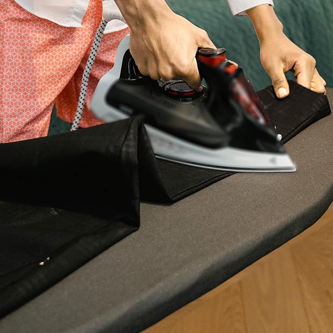 Ruibo Ironing Board Cover and Pad Extra Thick Heavy Duty Padding 4 Layers, Scorch and Stain Resistant,Elastic Edge Fit Standard Size 15x54 Inch/Silver