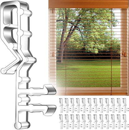 24 PCS Hidden Channel Valance Clips, 2-1/8inch Clear Plastic Blinds Clips for Valance with a Groove in The Back