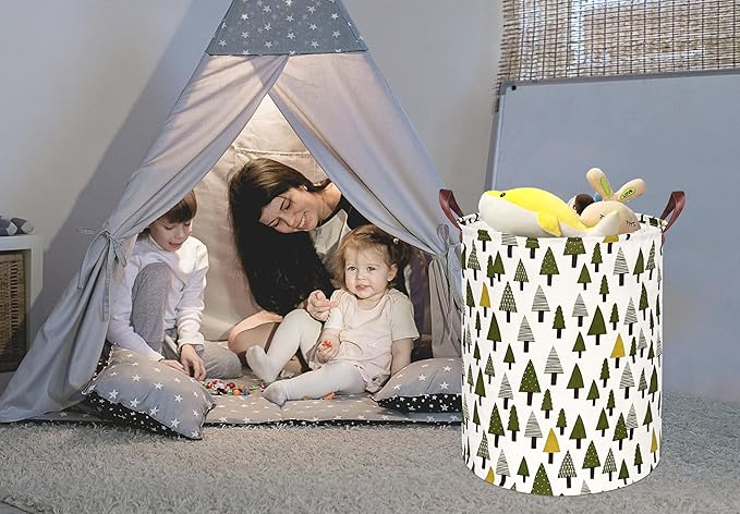 Girls Storage Basket Laundry Hamper Gifts Organizer Bins Toy Box Laundry Basket Large Canvas Collapsible Chest for Home/Dorm/Kitchen/Pet/Office/Closet/Shelf/