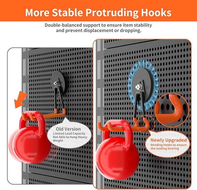 ENUODA Strong Magnetic Hooks Heavy Duty Magnetic Tool Holder Large Magnet Hooks for Hanging Shovel, Garden Tool, Toolbox, Power Tool, Broom, Garage, Locker, Container, Van, Organization, 2 PCS