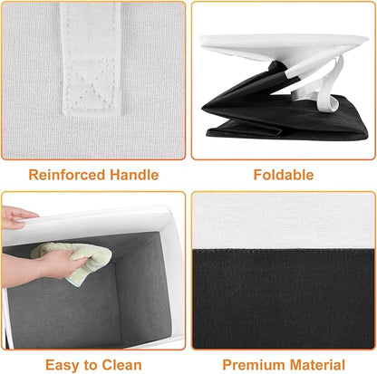 laundry basket 3-Pack, laundry hamper, Hamper with handles, collapsible laundry baskets, Waterproof dirty clothes hamper, Towel Storage for Home or Dorm, 88L-Black