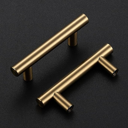JOY DECOR 25 Pack Champagne Bronze Cabinet Pulls – 4 Inch Length, 2-1/2 Inch (64mm) Hole Center – Stainless Steel Kitchen Cabinet Handles for Drawer and Cupboard