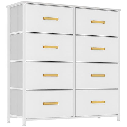 YITAHOME Fabric Dresser for Bedroom, Tall Storage Tower with 8 Drawers, Black Dresser & Chest of Drawers, Storage Drawer Organizer for Closet, Living Room