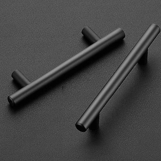 JOY DECOR 25 Pack 6-3/8 Inch Cabinet Pulls Kitchen Cabinet Handles with 4 Inch Hole Center Matte Black Cabinet Hardware Stainless Steel Kitchen Drawer Pulls for Cabinets Cupboard, 102mm Hole Centers