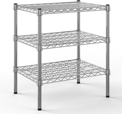 18" Deep x 24" Wide x 27" Height Wire Shelving Kit | 3-Tier | NSF Commercial Storage Rack Unit