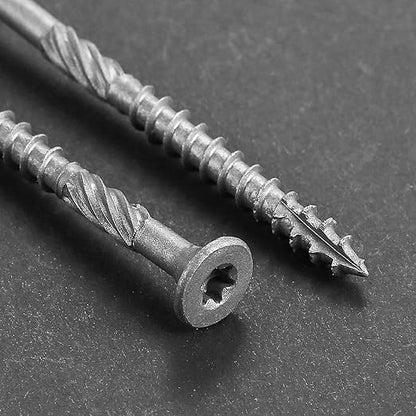 #8 * 1-1/4" 304 Stainless Steel Deck Screws, (1300pcs) 5 lbs.Exterior Wood Screws, Rust Resistant Epoxy Coated, Bronze, T20 Star Bit