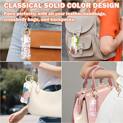 HEYSKAY Lip Balm Holder Keychain,Stocking Stuffers Gifts Lipstick Keychain Holder Compatible with Chapstick,Lipgloss Keychain