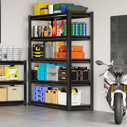 36" W Storage Shelves 2500LBS Garage Shelving Heavy Duty 5 Tier Adjustable Shelving Unit Metal Storage Rack for Basement, Pantry, Kitchen, Warehouse 15.8" D x 35.4" W x 72" H
