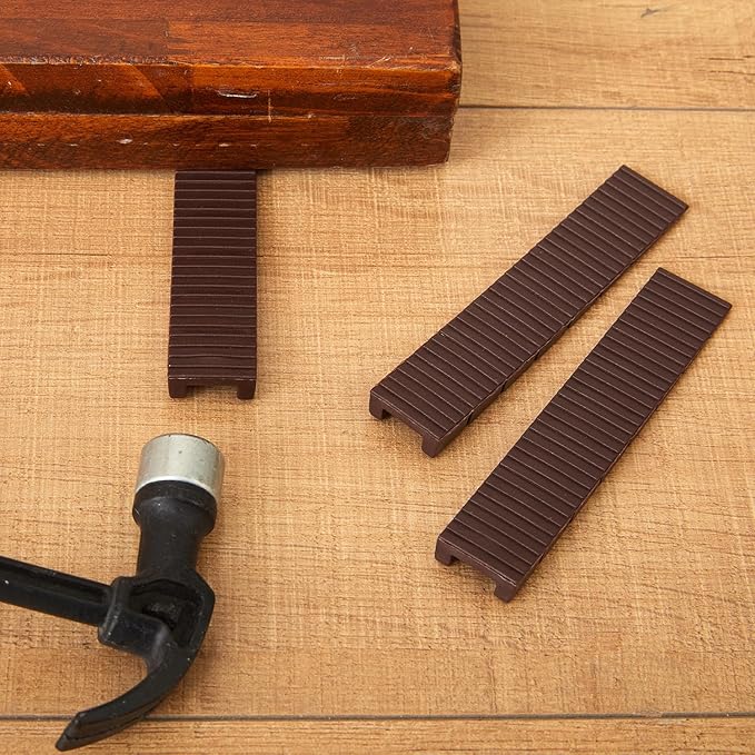 12 Pack Brown Multi Purpose Furniture Plastic Shims for Leveling Extreme Weight Capacity Wedges Easy to Snap Cut-to-fit Size Leveler for Toilet Shims, Doors, Windows, Sheds, Table