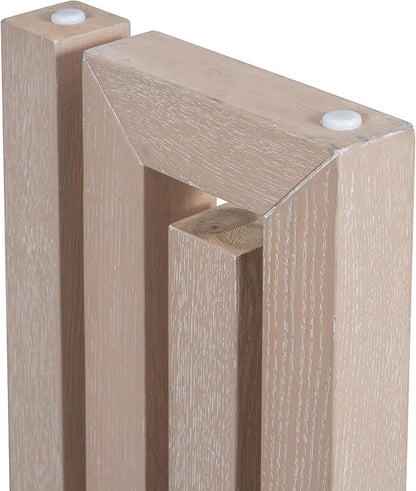 Uniquely Designed Oak Veneer Console Table, Modern Long Sofa Side Table with Distinctive Side Shapes, Suitable for Entryway, Hallway, Living Room, Foyer, Corridor,Easy Assembly (Natural-41RT)