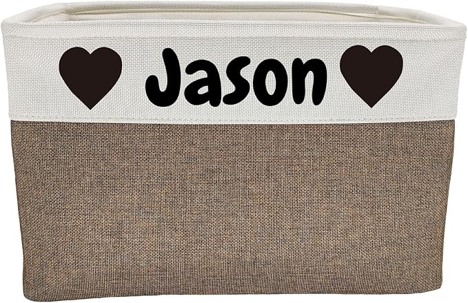Personalized Dog Toy Basket Large Custom Dog Toy Box Foldable Dog Gift with Pet's Name for Clothing,Stuff