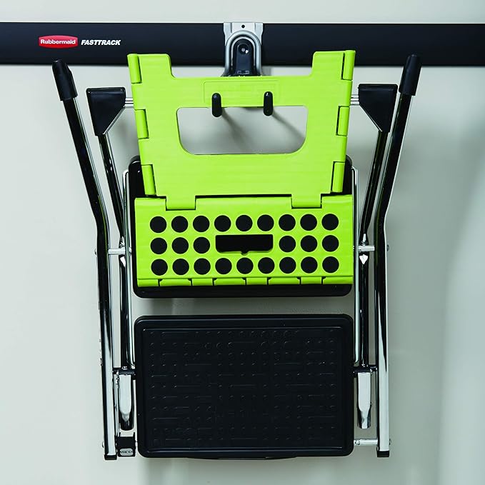 Rubbermaid Fast Track Wall Mounted Garage Storage Utility Multi Hook For Tools, Rope, and More, Supports Up to 50 Pounds Each (6 Pack)