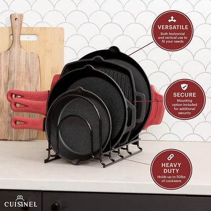 Cuisinel POTS AND PANS ORGANIZER - 15AND34F HEAVY DUTY SKILLET RACK - 2 PACK - KITCHEN C