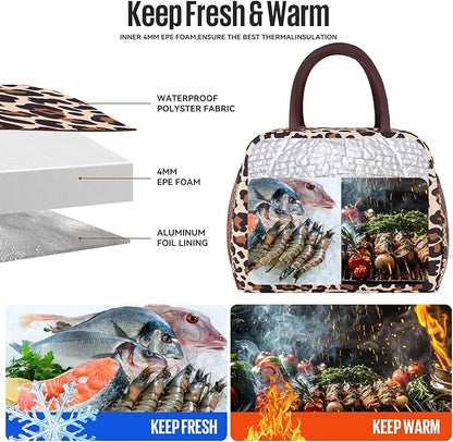 Lunch Bag Women/Men Lunch Box Women/Men (leopard)