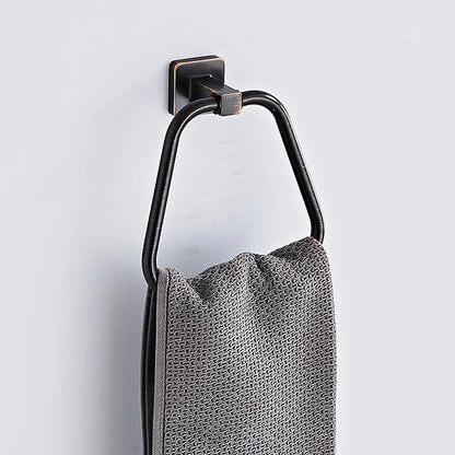 Oil Rubbed Bronze Towel Ring for Bathroom, Kitchen Bath Towel Holder Hangers Wall Mount Heavy Duty Stainless Steel