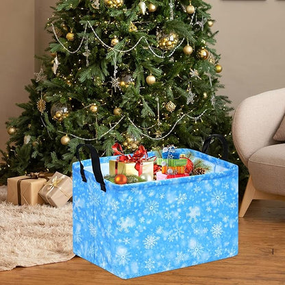 Snow Storage Basket,Kids Storage Bins Closet Organizer Cube Collapsible Nursery Hamper Waterproof Clothes Toy Bin Book Shelf Party Decor